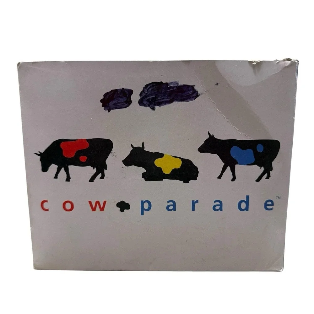 Westland Cow Parade Disco Cow 2001 Decorative figure #9134 w/Box & Tag